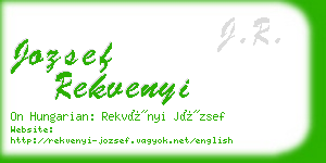 jozsef rekvenyi business card